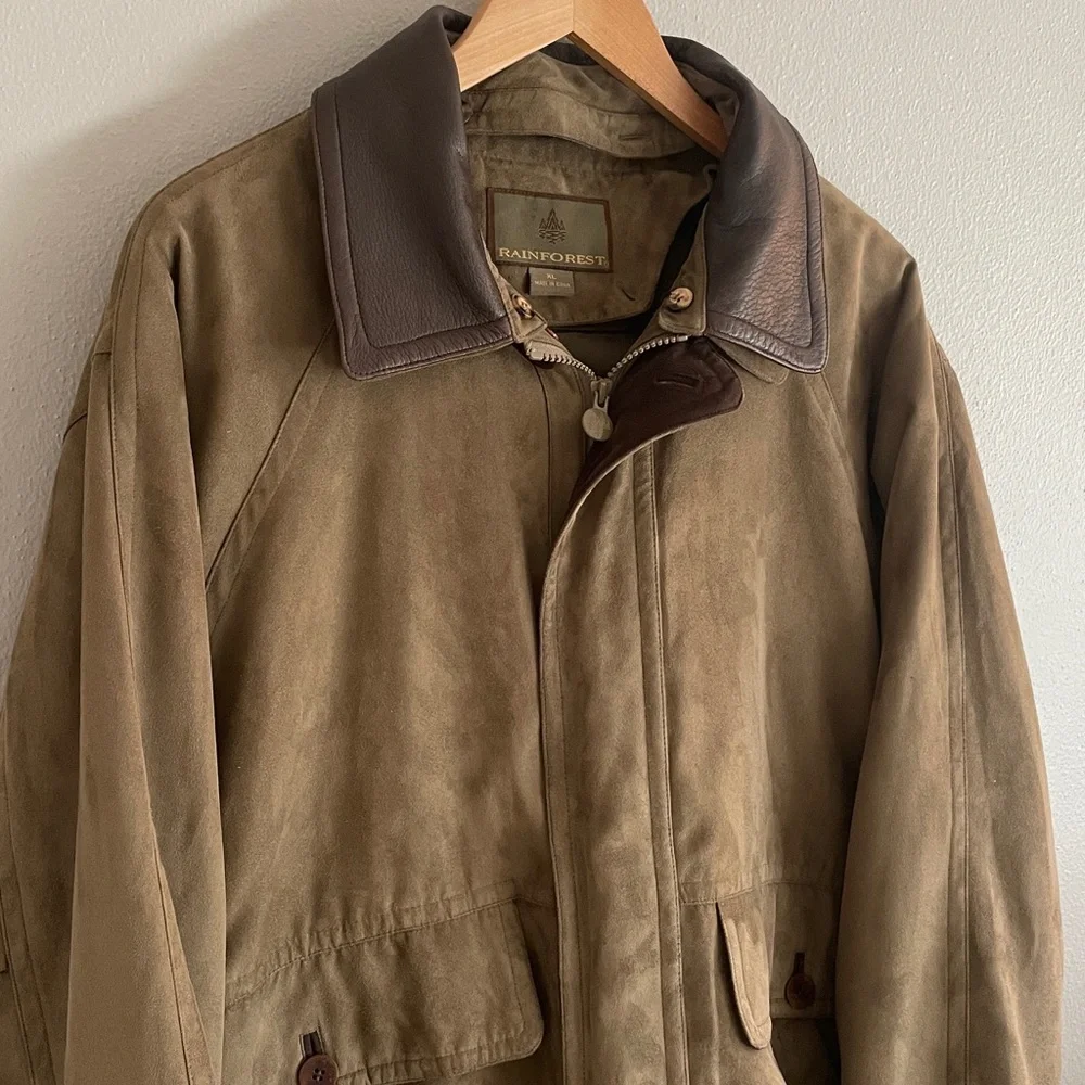Rainforest Men’s Suede Leather Barn‎ Coat Size XL